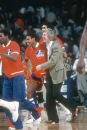 Head coach Kevin Loughery of the New Jersey Nets 1980's Basketball Photo