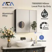 Smart Sensor Control Bathroom LED Light Mirror Cabinet Storage Makeup PICK UP