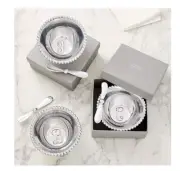 MudPie Initial Aluminum Dip Set Letter M New in Package