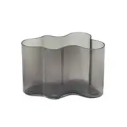 Pilbeam Living Marais Deocrative Display Glass Vase Small Charcoal Home Decor