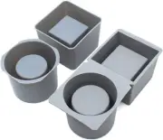 Concrete Planter Molds Silicone for round and square, Grey