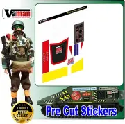 Action Man.Stickers (Die Cut) Palitoy Pursuit Craft