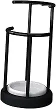 Generic Metal Umbrella Stand Rack, Umbrella Holder Umbrella Storage Rack Umbrella Organizer for Home, Black Rack, White Base