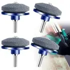 Lawnmower Blade Sharpener 4 Pack Rotary Lawn Mower Sharpener with Steel Backi...