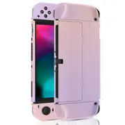Nintendo Switch OLED Hard Shell Case Handheld Grip for Console and Joy-Con Controllers - Matte Purple-Pink