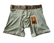 Calvin Klein Men Microfiber Stretch Ultra Soft Boxer Brief, Light Green, Sz S