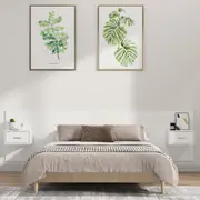 Bed Headboard with Cabinets White Engineered Wood vidaXL
