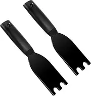 [Qianyu] 2 Pack Universal Grill Scraper for George Foreman Indoor Grills and Other Indoor Grills with Grooves Heat Resistant Nylon Grill Spatula Cleaner Tool for Easy Cleaning Comfortable Grip