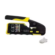 Ratcheting Pass-Thru Modular Crimper and (20-Pack) Pass-Thru Modular Data Plugs
