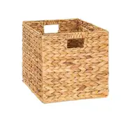 Water Hyacinth Storage Cube for Bedroom Organization 12 x 12in