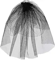 [Generic] Women Mesh Veils Bridal Birdcage Veil Short Wedding Face Veil with Clip