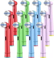 12 PCS Kids Toothbrush Replacement Heads Compatible with Oral B Electric Toothbrush, JOMWEN Soft Bristles and Small Heads for Sensitive Teeth and Gum of The Kids