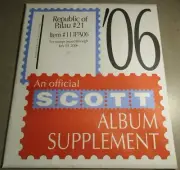 "SCOTT" REPUBLIC OF PALAU #21 2006 ALBUM SUPPLEMENT W/FREE SHIPPING!!