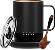 Vsitoo Temperature Control Smart Mug 2 with Lid, 14 oz, 90 Min Battery Life - APP & Manual Controlled Heated Coffee Mug