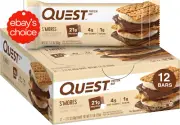 Quest S'mores Protein Bars 12ct 21g Protein 1g Sugar Gluten Free Keto Snack