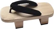 [Ｓｉｍｈｏａ] Japanese Wooden Clogs Sandals Nonslip Lightweight Slippers Flip Flops for Dorm Apartment Costume Carnivals Outdoor and Indoor