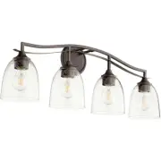 Quorum International 5027-4-286 Jardin Bathroom Vanity Light Oiled Bronze