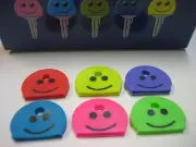 Lof of 6 pc Identification Key-Caps / Smile Face Happy Face Key ID Caps Covers