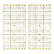 2pcs Patchwork Ruler 30x15cm Acrylic Quilting Ruler with Double Color Grid Lines