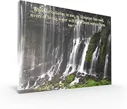 [Tomuu Erissa] Waterfall Canvas Wall Art 12x16 - Bible Verses Wall Decor John 7:38 - Christian Gifts Scripture Wall Art - Bible Verse Wall Decor for Home - Inspirational Christian Gift