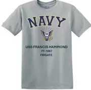 USS FRANCIS HAMMOND FF-1067* FRIGATE *EAGLE*SHIRT. OFFICIALLY LICENSED
