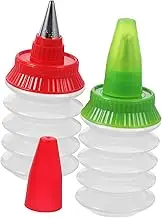 MOLUCKFU Cookie Icing Bottles Set 2pcs Reusable Decorating Tools for Fondant Cookie Decorating Kit Random Color