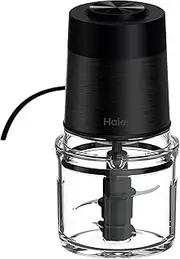 [Haier] I-Master Series 5 Mini Chopper, Powerful 550W, 2 Speed, Vegetable Chopper, Non-Slip Base, 0.5L Glass Bowl [Black]