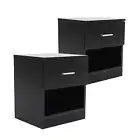 La Bella 2X Bedside Table Side Storage Cabinet Nightstand Bedroom 1Drawer 1Shelf
