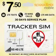 GSM SIM Card for 5G 4G GPS Trackers - Pet Kid Senior Vehicle Tracking Devices -
