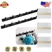 Heavy Duty Wall-Mounted Coat Rack 21.7" - 6 Hooks for Home Organization (2 Pack)