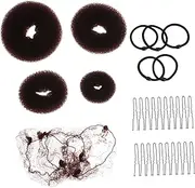 OFFIGAM 1set Invisible Hair Nets for Women Complete Hair Accessories Kit with Bun Maker Clips for Dancers Parties Weddings and Everyday Use Natural Look Easy Styling