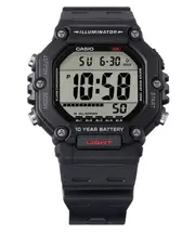 Casio Illuminator Digital Alarm Dual Time Quartz AE-1600H-1AV 100M Mens Watch