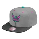 MENS MITCHELL & NESS NBA GRAY WOLF MAGS SNAPBACK HORNETS - LIGHT GREY