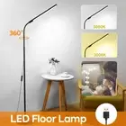 USB 360° Modern LED Floor Lamp Standing Lamp Reading Light Bedroom Living Room
