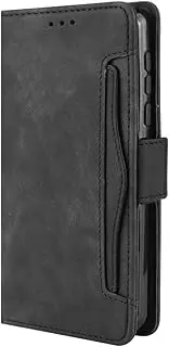 [HualuBro] Oppo A16S / A54S / A16 Case, Magnetic Full Body Protection Shockproof Flip Leather Wallet Case Cover with Card Holder for Oppo A16S / A54S / A16 Phone Case (Black)
