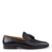 Batsanis Nathan Black Milled Loafers