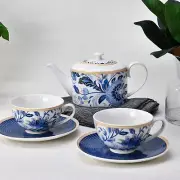 STPGOODS Melodie de Fleurs Porcelain Teapot and Teacup Set for 2 Persons Tea Set