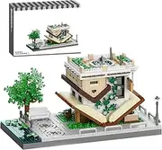 Fuleying Inverted Bookstore Micro Building Blocks Kit, 2250+ Pieces Street View Shop Mini Clamping Blocks, Architecture Model Toy Gifts for Children and Adults