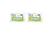 2PK Jason Medium Feel Rectangle Bamboo Pillow Home Sleeping Cushion White