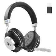 Wantek Wireless Headset with Mic USB Dongle Bluetooth Headphone for Home/Office