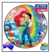 The Little Mermaid Edible Rice paper Image Cake Birthday Party Topper Decoration
