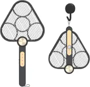 Sezlinver, Electric Fly Swatter, Foldable Bug Zapper Racket, USB Rechargeable...