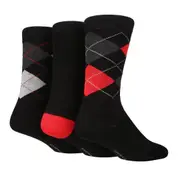 GLENMUIR 3PK Argyle Bamboo Crew Socks - Men's 7-11