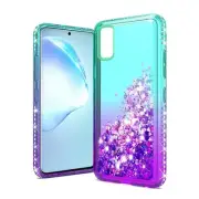 "GSA Two-Tone Glitter Candy Case for Samsung Galaxy S20 Plus - Green/Purple"
