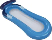 EVTSCAN 63"X31" Floating Pool Bed with Headrest, Foldable PVC Soft Mesh Infla...