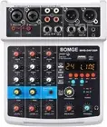 4 Channel mini DJ Audio Sound Mixer Interface with MP3 USB, Bluetooth