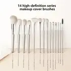 14Pcs Makeup Brush Set Eyeshadow Eyebrow Powder Foundation Contour Lip Brush F5❤
