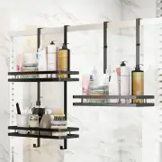 Shower Caddy Door Hanging Rack Bathroom Shampoo Storage Shelf Home with Hooks «