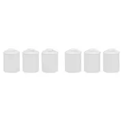 6pc Ecology Signature Porcelain Kitchen Storage Round Canisters - White