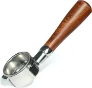 54Mm Bottomless Portafilter, 54Mm Bottomless Naked Portafilter Wood for Breville